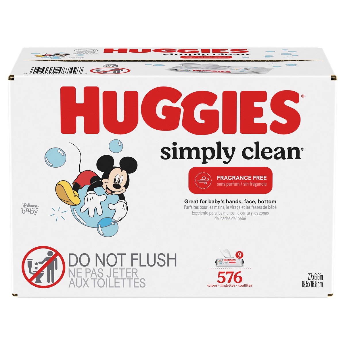 slide 1 of 1, Huggies Simply Clean Fragrance-free Baby Wipes, Soft Pack, 576 ct