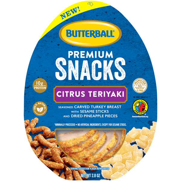 slide 1 of 1, Butterball Citrus Teriyaki Snack, 2.8 oz