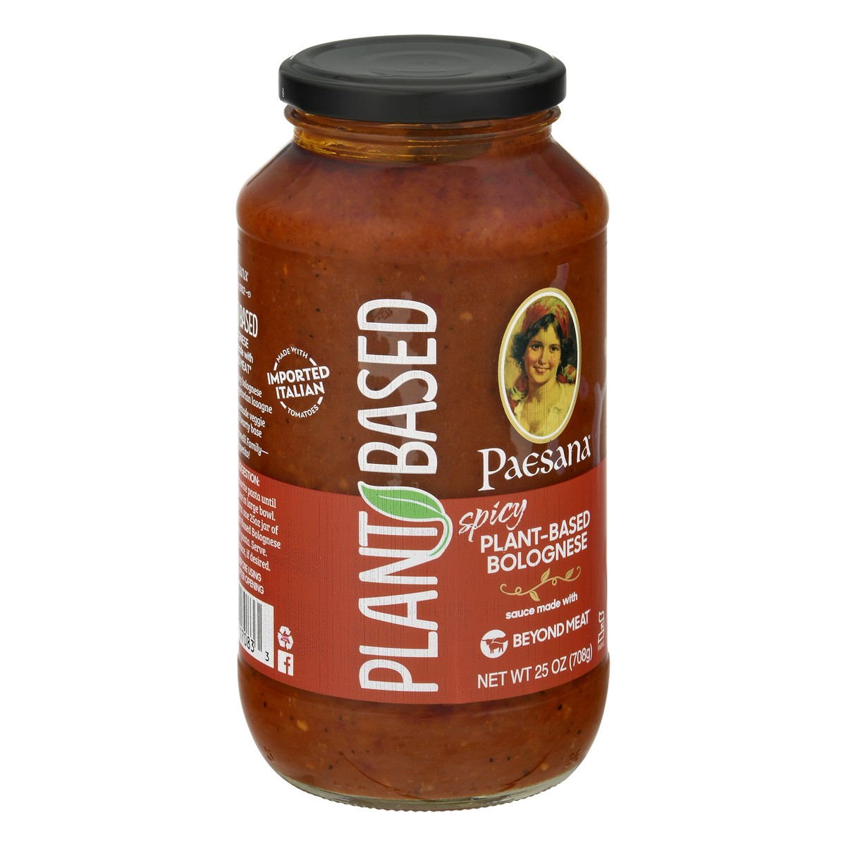 slide 2 of 11, Paesana Spicy Plant-based Bolognese Sauc, 25 oz
