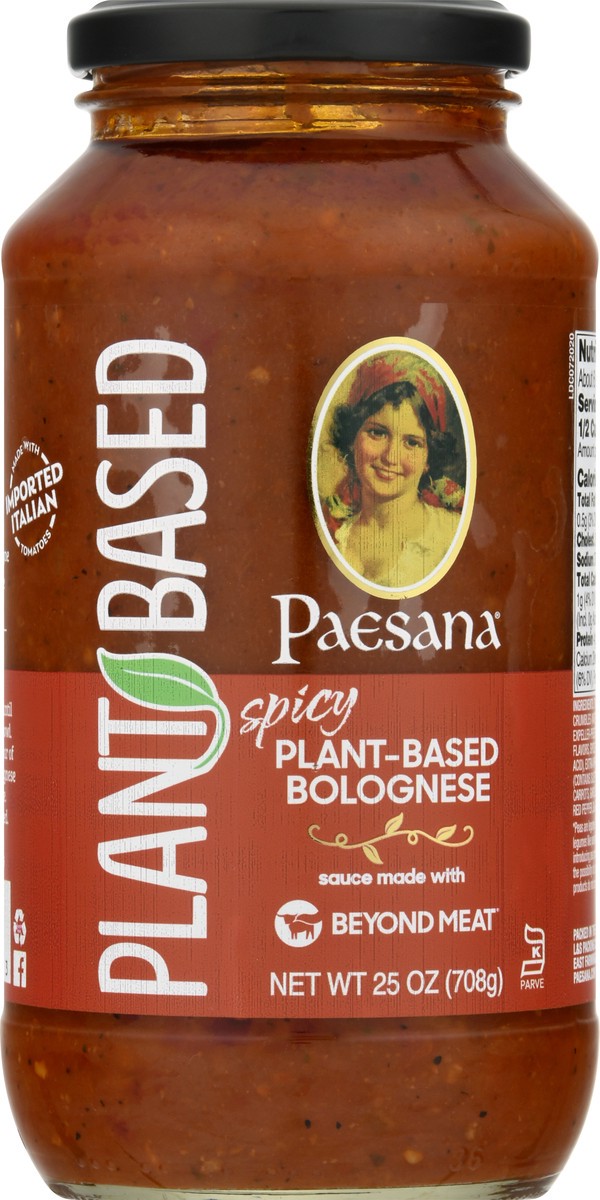 slide 9 of 11, Paesana Spicy Plant-based Bolognese Sauc, 25 oz
