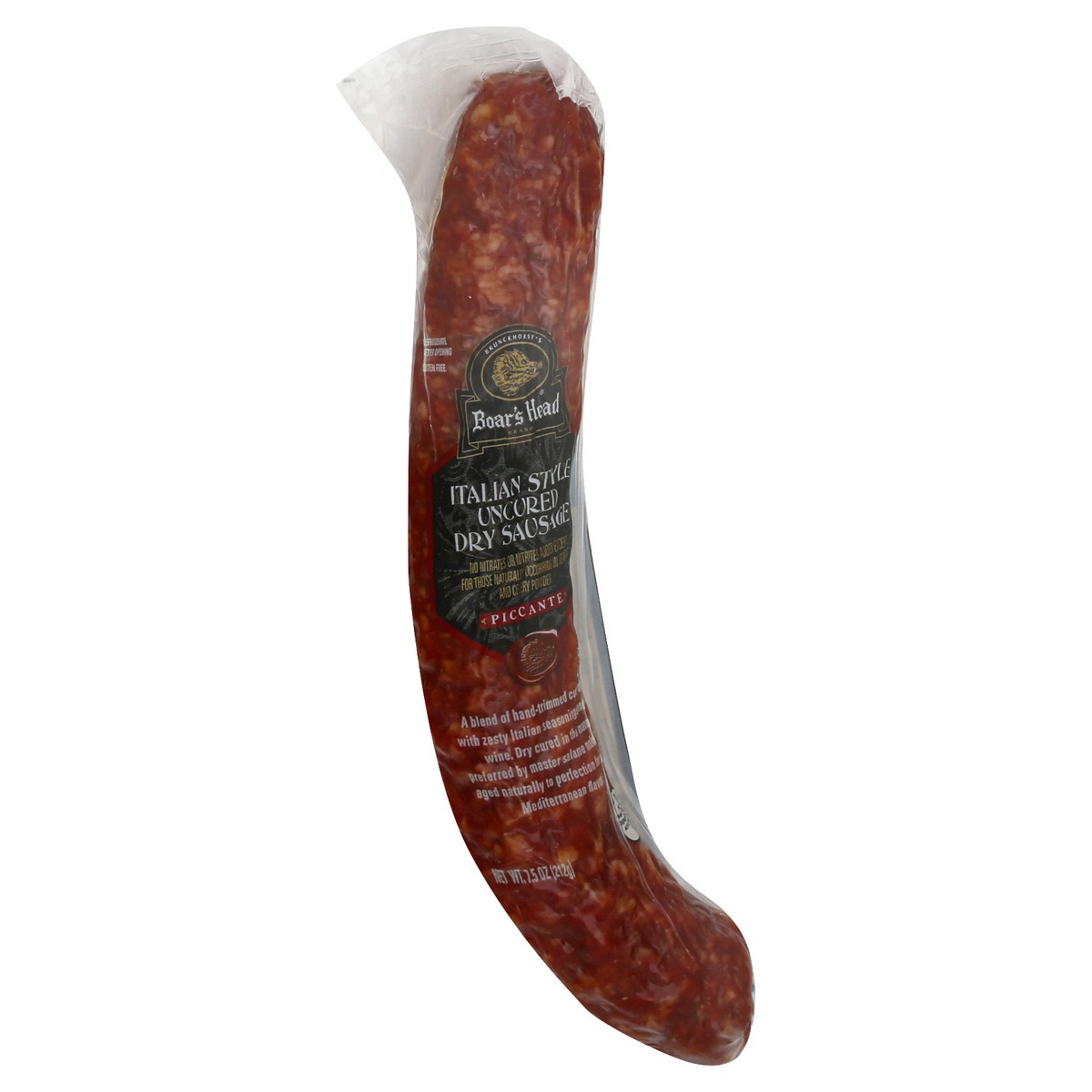 slide 2 of 10, Boar's Head Italian Style Uncured Dry Sausage Piccante, 7.5 oz