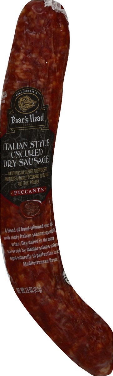 slide 6 of 10, Boar's Head Italian Style Uncured Dry Sausage Piccante, 7.5 oz