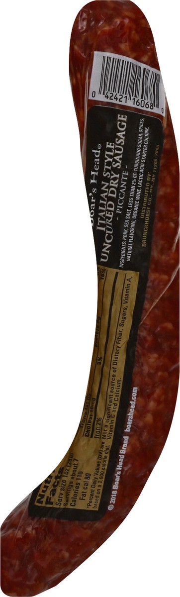 slide 7 of 10, Boar's Head Italian Style Uncured Dry Sausage Piccante, 7.5 oz