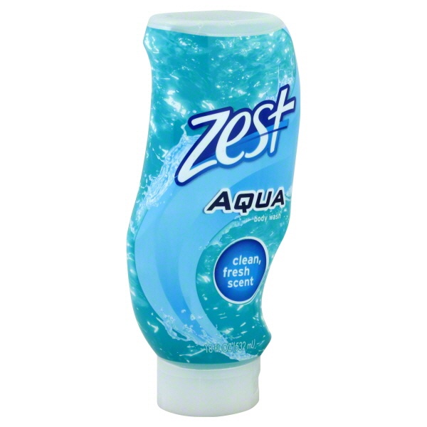 slide 1 of 1, Zest Body Wash Aqua, 18 oz