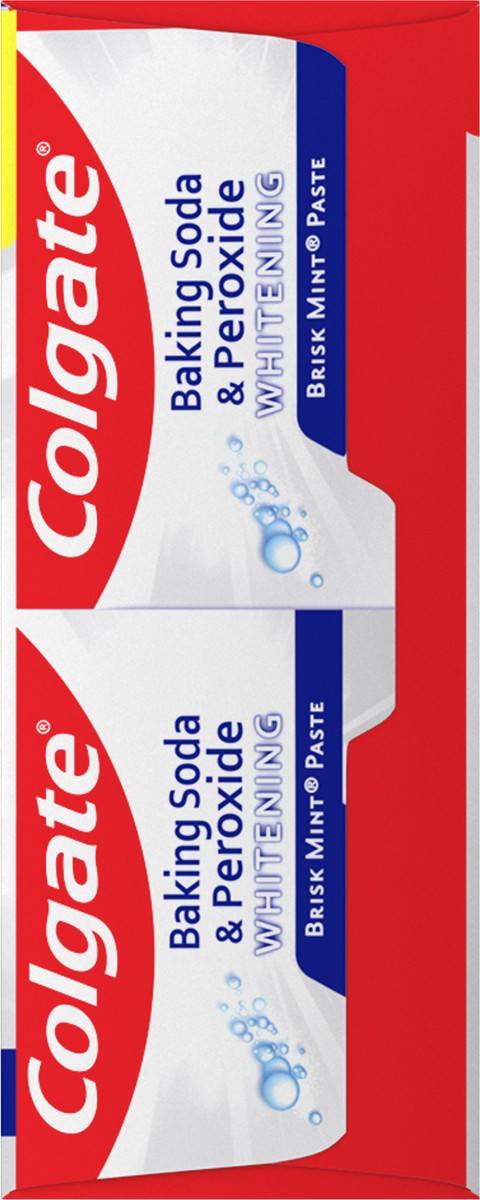 slide 5 of 7, Colgate Baking Soda and Peroxide Whitening Toothpaste, Brisk Mint - 6 Ounce (2 Pack), 6 oz