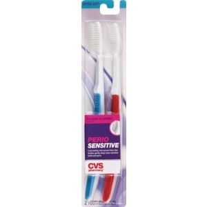 slide 1 of 1, CVS Health Perio Sensitive Toothbrush, 2 ct