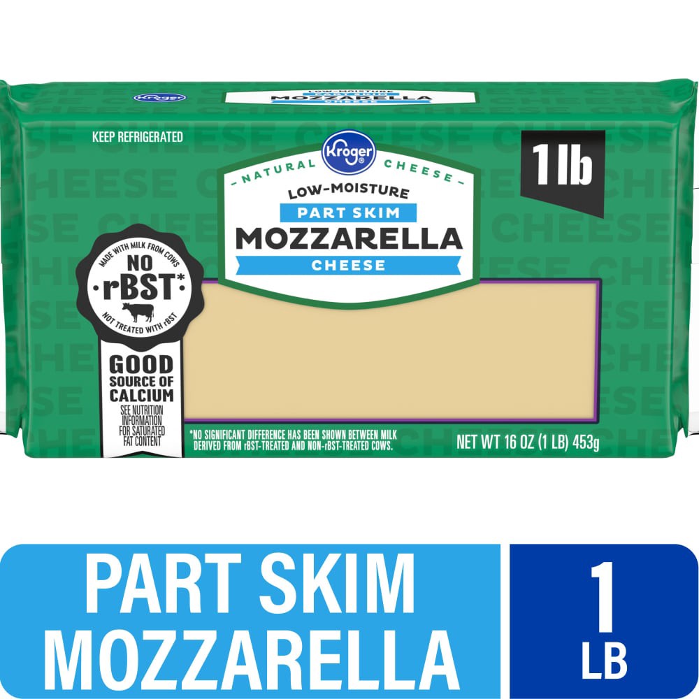 slide 1 of 3, Kroger Mozzarella Cheese Bar, 16 oz