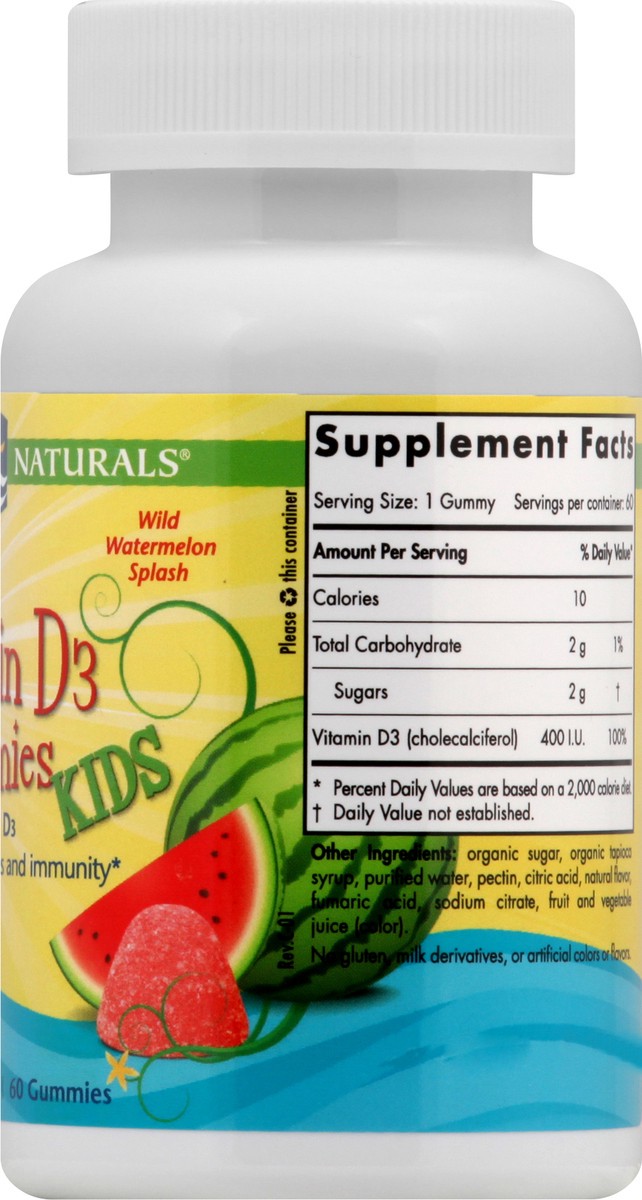 slide 9 of 11, Nordic Naturals Vitamin D3 Gummies Kids Watermelon 400 Iu D3, 1 ct