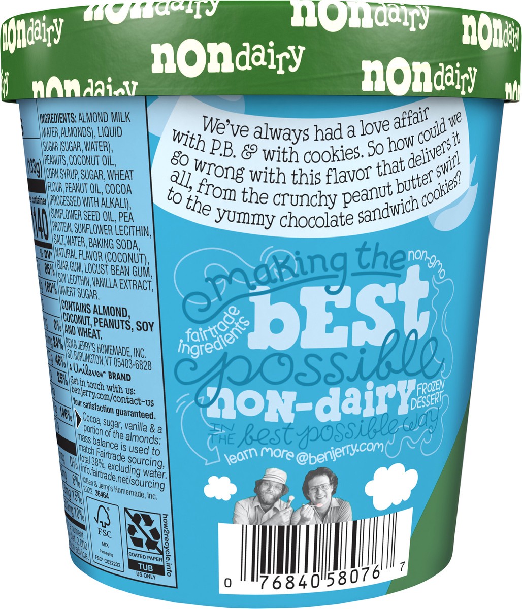 slide 3 of 4, Ben & Jerry's Non-Dairy Peanut Butter & Cookies Frozen Dessert, 16 oz, 16 oz