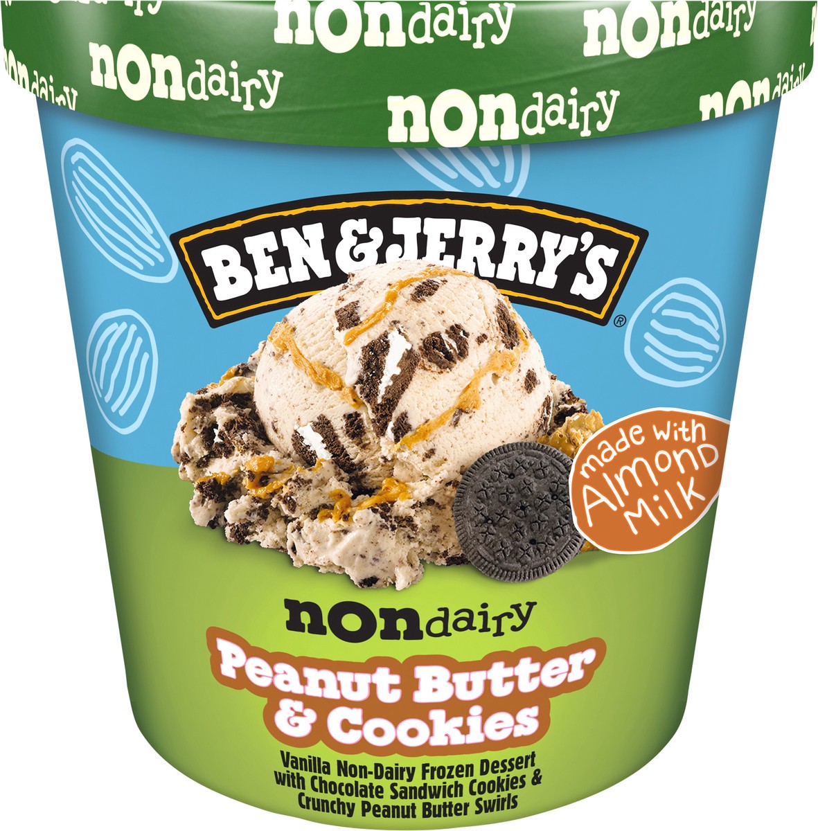 slide 4 of 4, Ben & Jerry's Non-Dairy Peanut Butter & Cookies Frozen Dessert, 16 oz, 16 oz