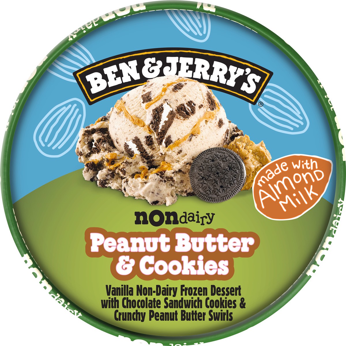 slide 2 of 4, Ben & Jerry's Non-Dairy Peanut Butter & Cookies Frozen Dessert, 16 oz, 16 oz