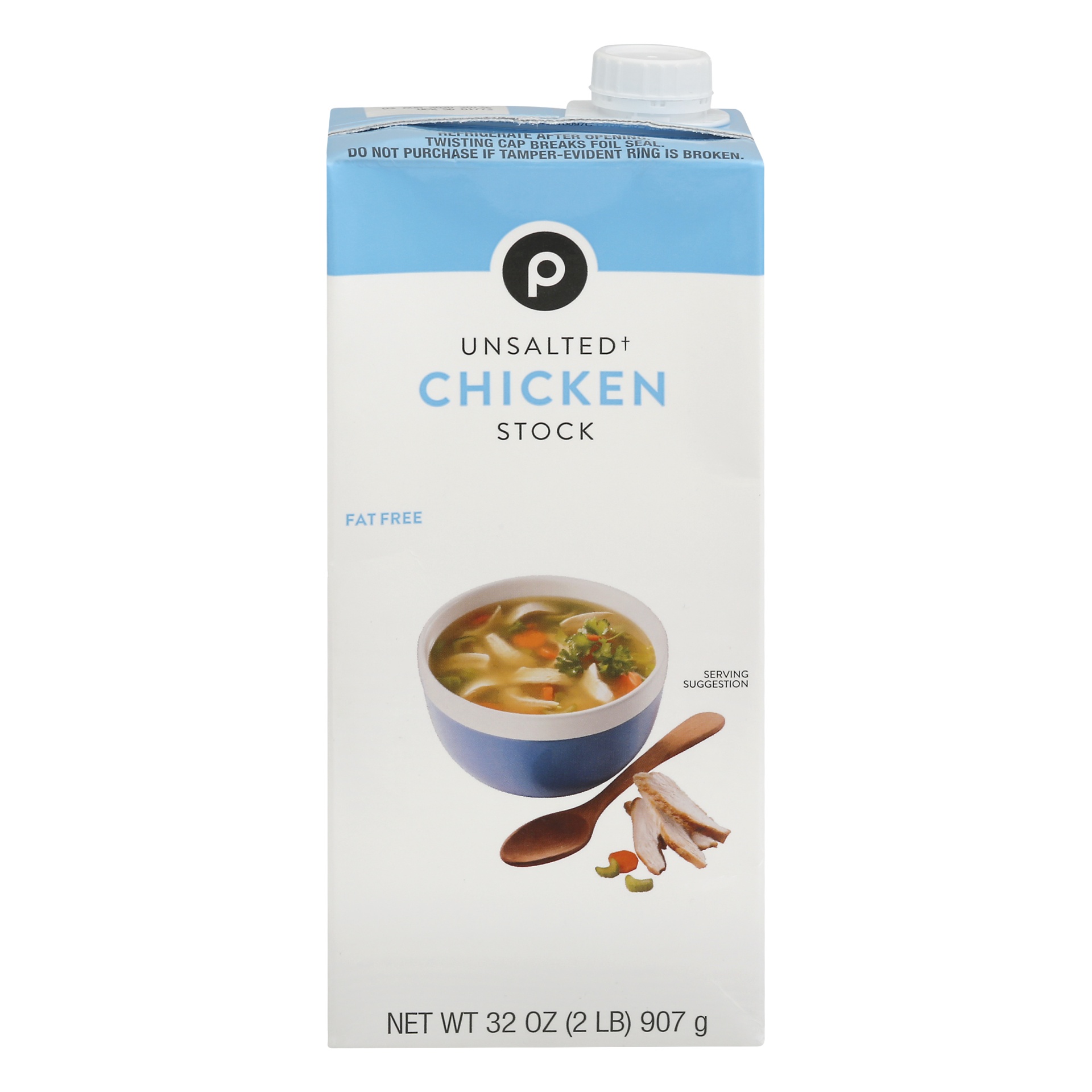slide 1 of 1, Publix Unsalted Chicken Stock - 32 oz, 32 oz