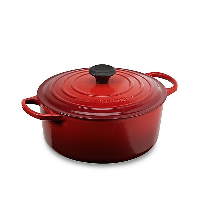 slide 1 of 1, Le Creuset Signature Round Dutch Oven - Cherry, 5.5 qt