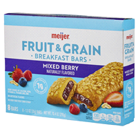 slide 7 of 29, Meijer Fruit & Grain Mixed Berry Breakfast Bar, 8 ct, 1.3 oz