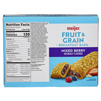 slide 19 of 29, Meijer Fruit & Grain Mixed Berry Breakfast Bar, 8 ct, 1.3 oz