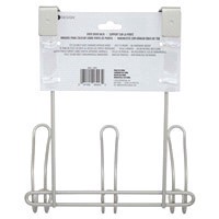 slide 2 of 5, InterDesign Classico Over-the-Door Satin Finish 3-Hook Towel Rack - Silver, 1 ct