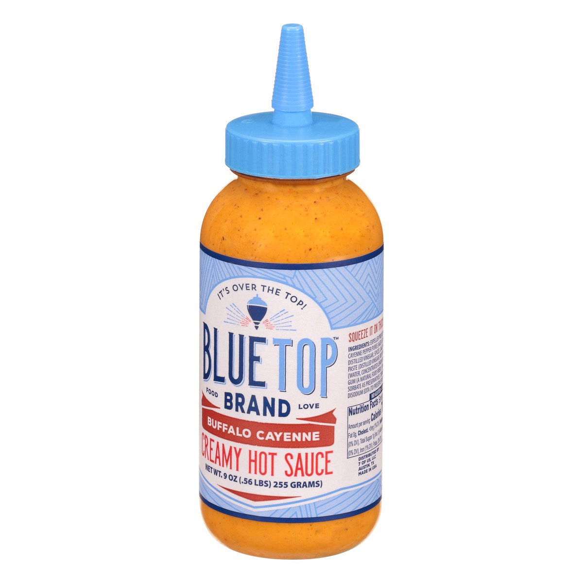 slide 2 of 10, Blue Top Brand Blue Top Creamy Hot Sce Buflo Cayenne, 9 oz