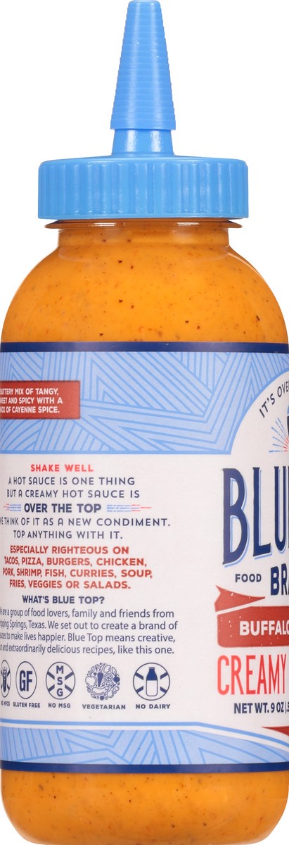 slide 9 of 10, Blue Top Brand Blue Top Creamy Hot Sce Buflo Cayenne, 9 oz