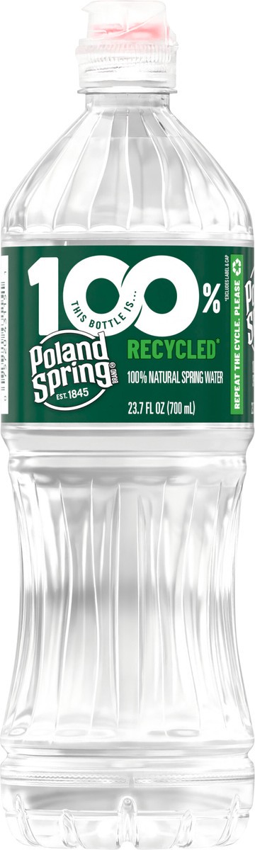 slide 2 of 10, POLAND SPRING Brand 100% Natural Spring Water, 23.7-ounce plastic bottle, 23.7 oz