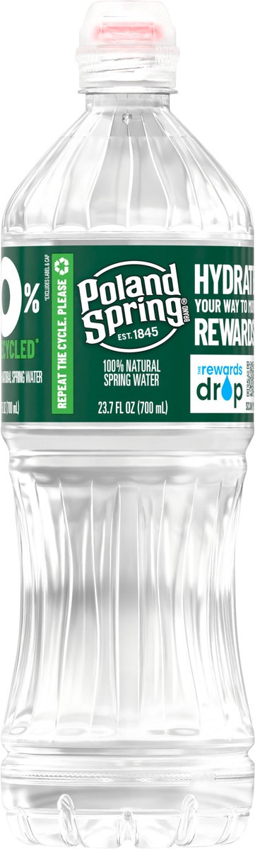 slide 10 of 10, POLAND SPRING Brand 100% Natural Spring Water, 23.7-ounce plastic bottle, 23.7 oz