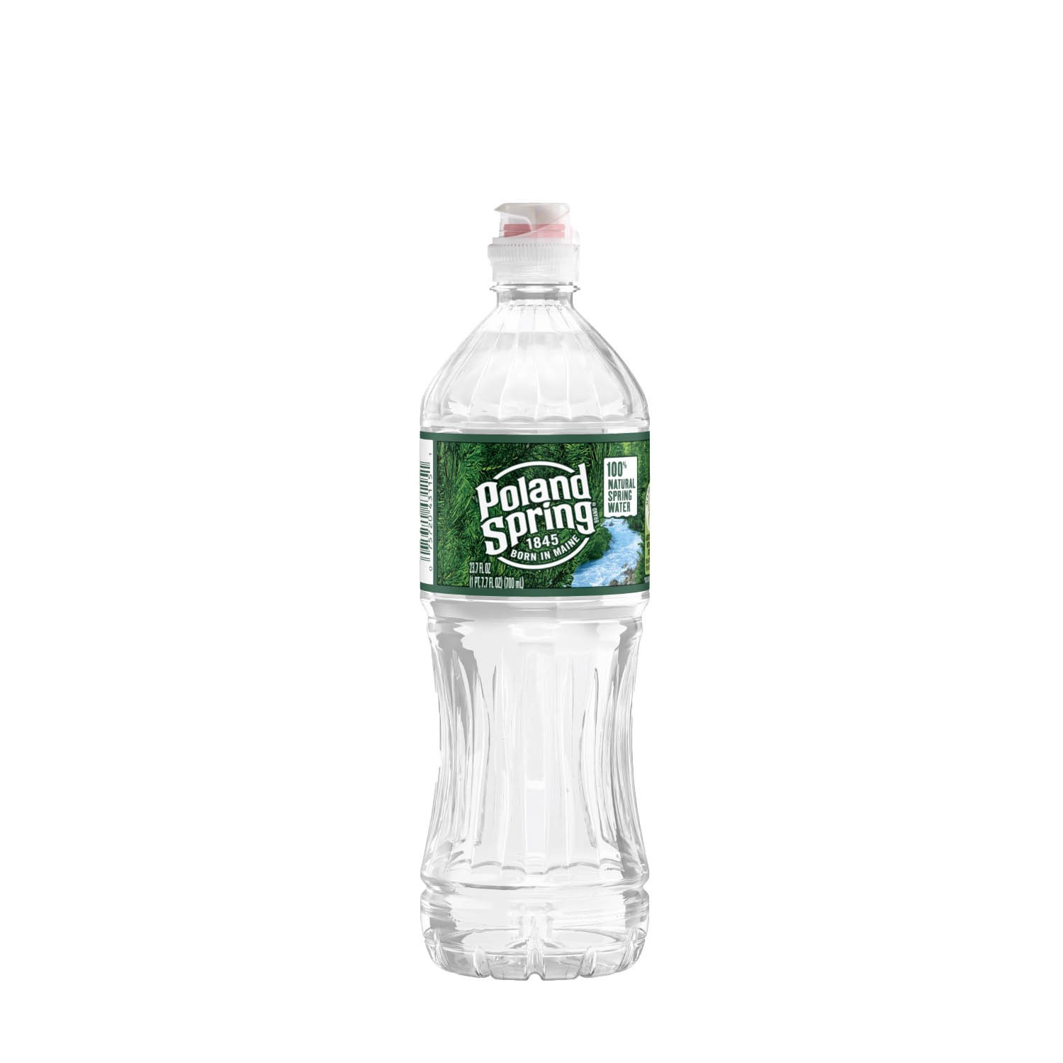 slide 1 of 10, POLAND SPRING Brand 100% Natural Spring Water, 23.7-ounce plastic bottle, 23.7 oz