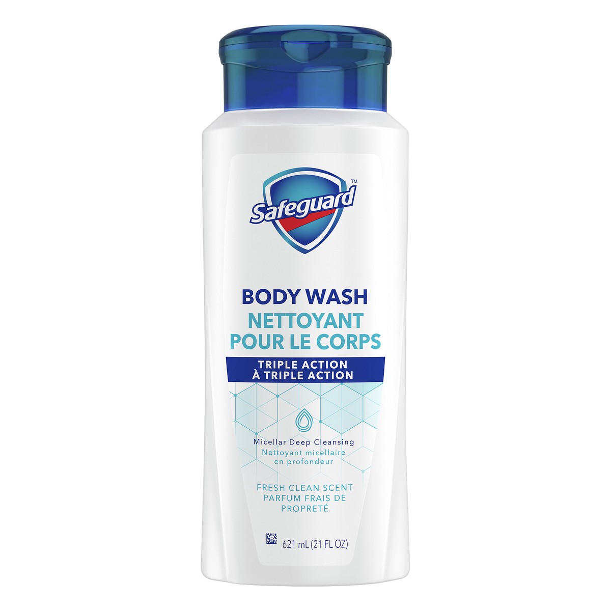 slide 1 of 9, Safeguard Triple Action Fresh Clean Scent Body Wash 621 ml, 621 ml