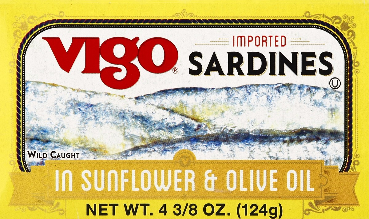 slide 5 of 5, Vigo Sardines 4.375 oz, 4.38 oz