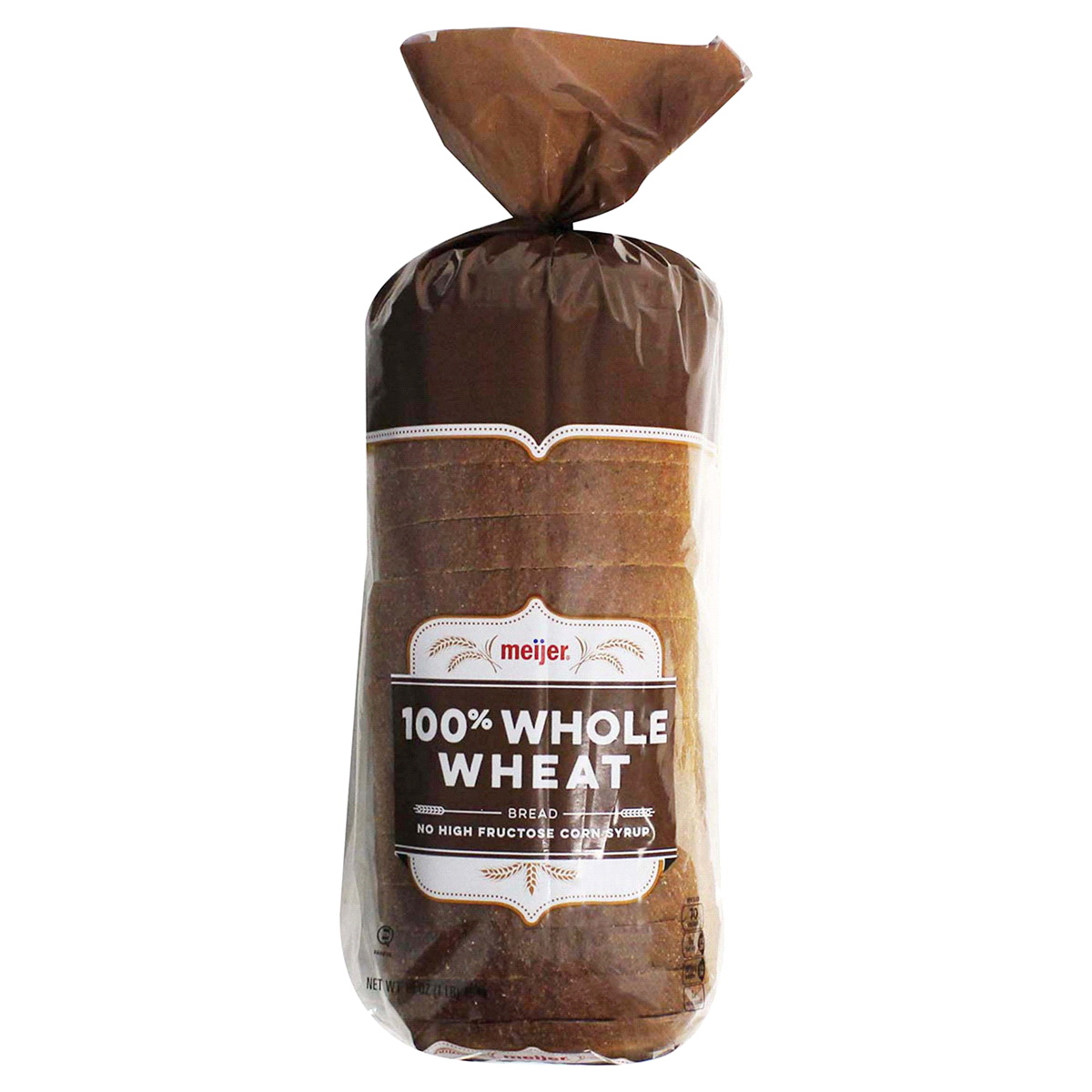 slide 1 of 1, Meijer 100% Whole Wheat Bread, 16 oz