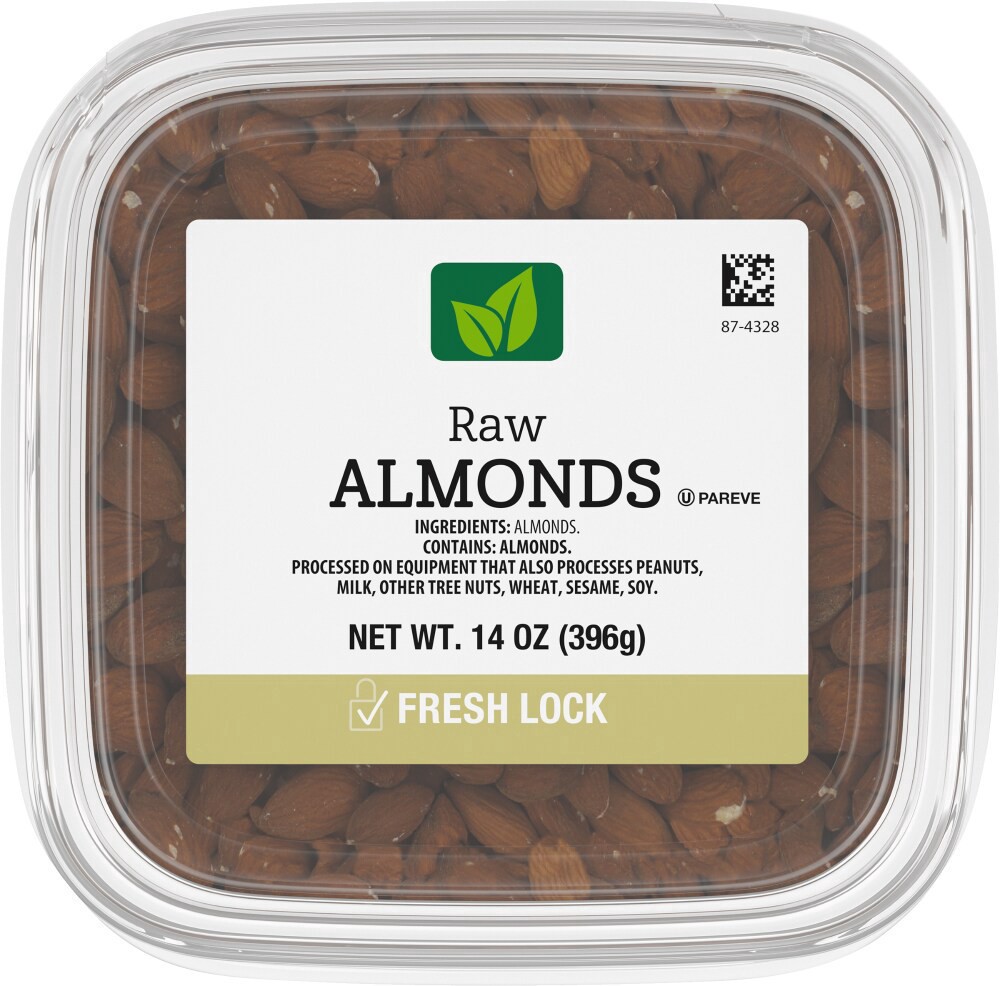 slide 4 of 4, Pre Packaged Bulk Raw Almonds, 14 oz