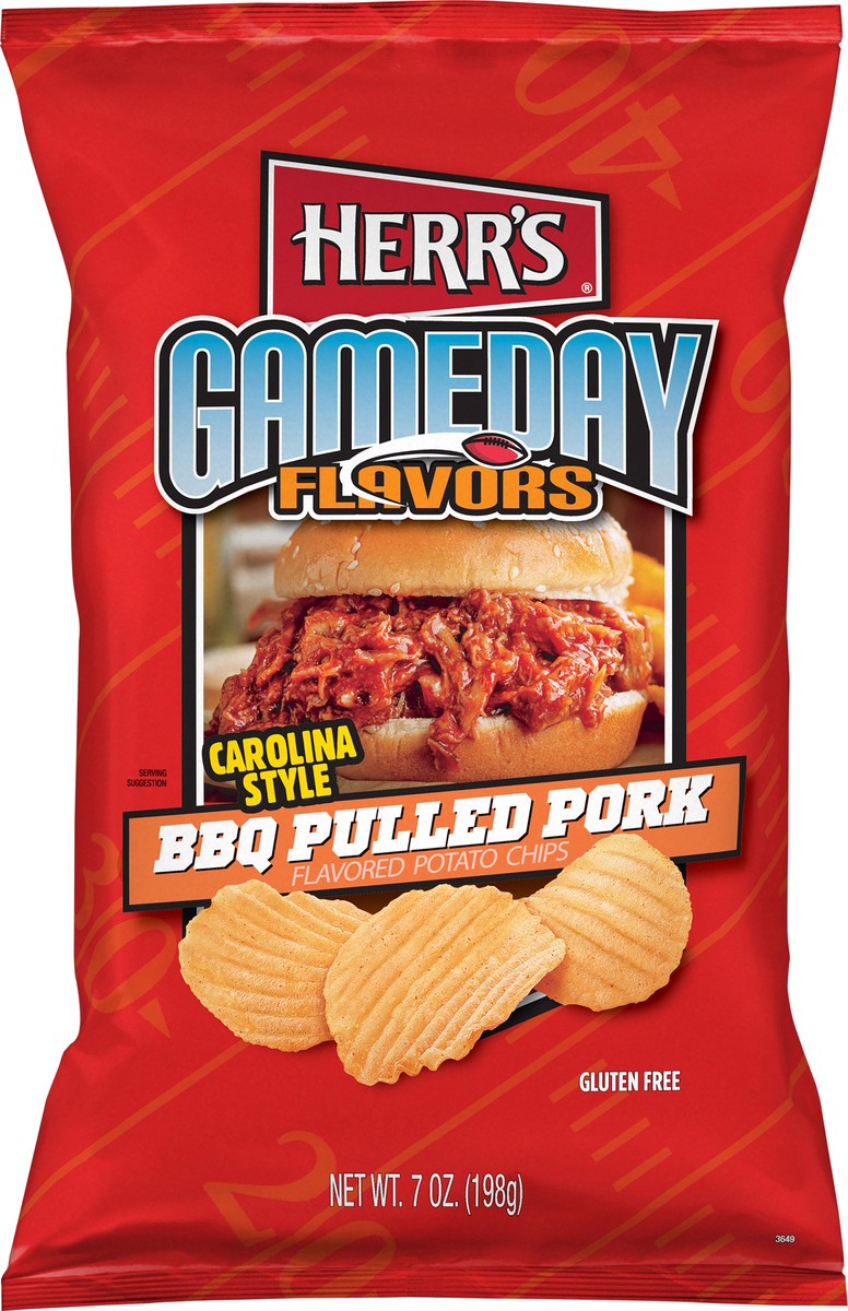 slide 10 of 13, Herrs Chip Bbq Pulled Pork, 7 oz