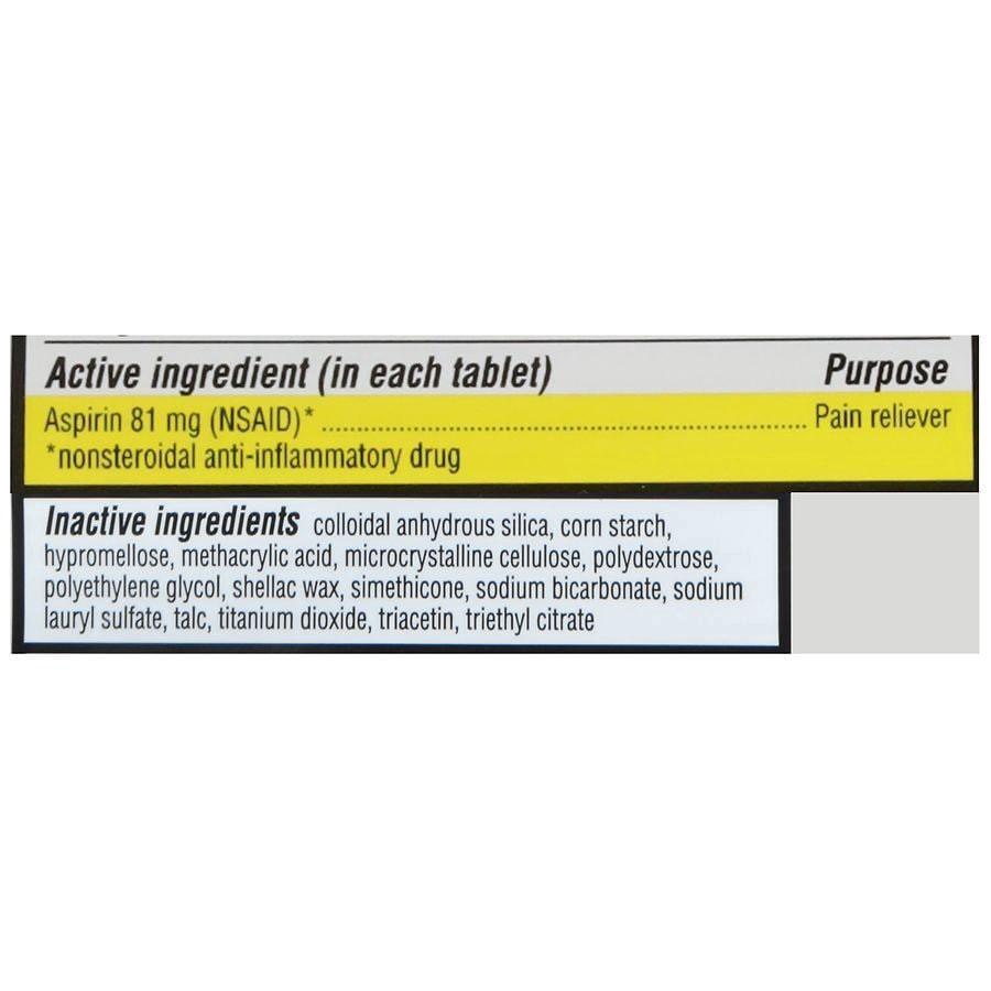 slide 5 of 5, Walgreens Dye-Free Aspirin Enteric Coated Tablets (Max 3), 500 ct