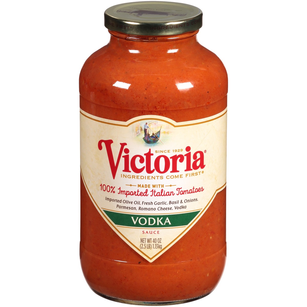 slide 1 of 7, Victoria Vodka Sauce 40 oz. Jar, 40 oz