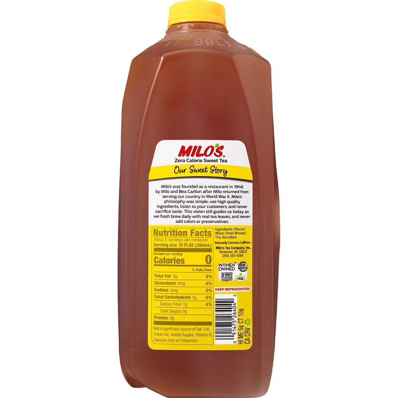 slide 2 of 2, Milo's Zero Calorie Sweet Tea - 64 fl oz, 64 fl oz
