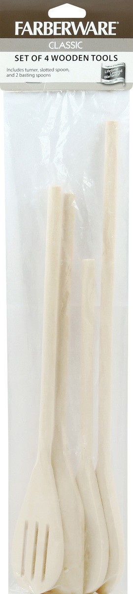 slide 6 of 6, Farberware Wooden Classic Set of 4 Tools 4 ea, 4 ct