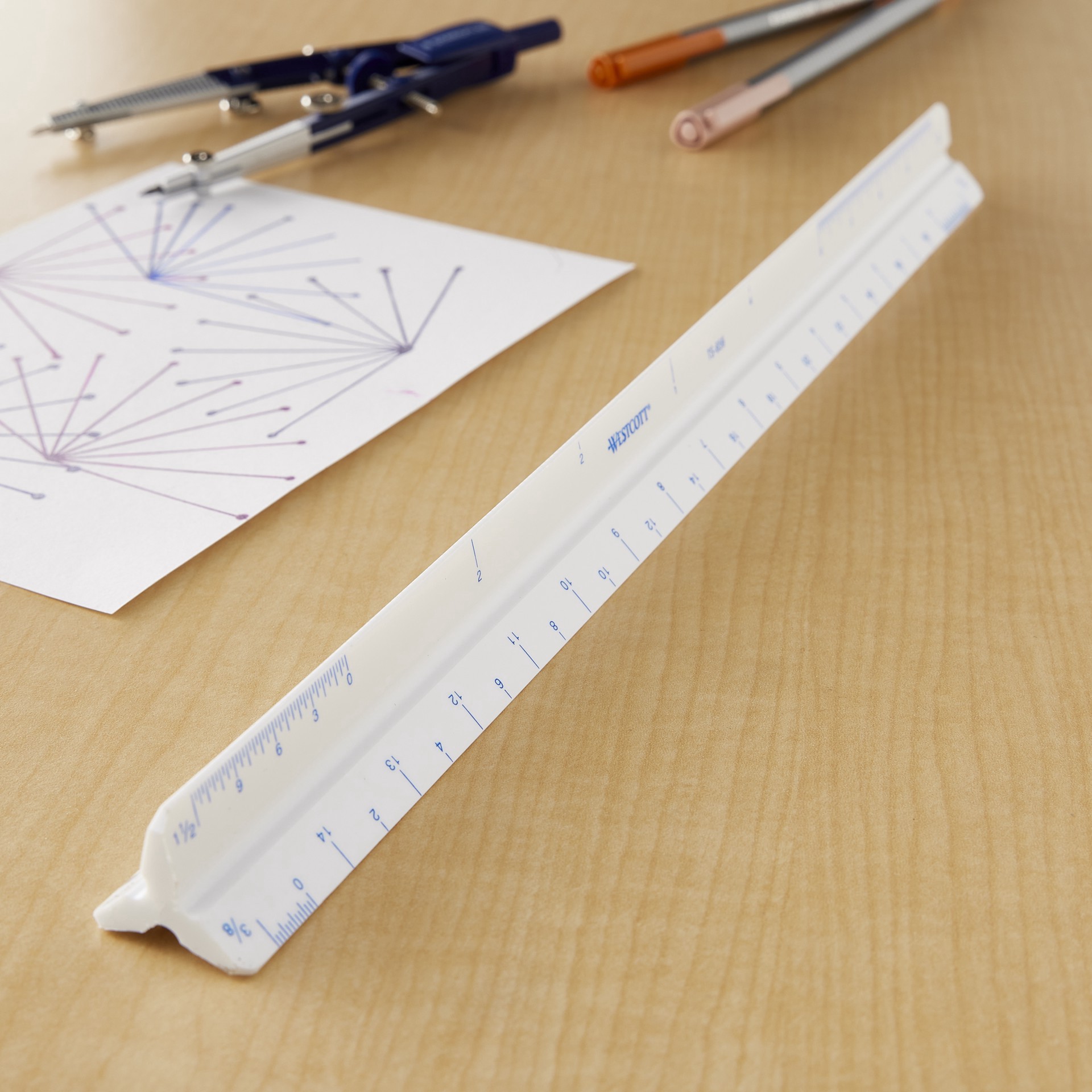 slide 3 of 4, C-Thru Scholastic Architects' Scale, 12 in