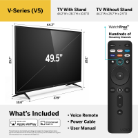 slide 7 of 22, VIZIO V-Series 50" Class (49.5" Diag.) 4K HDR Smart TV, 50 in