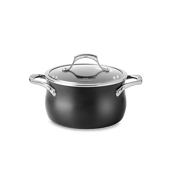 slide 1 of 5, Calphalon Unison Slide Nonstick Soup Pot, 4 qt