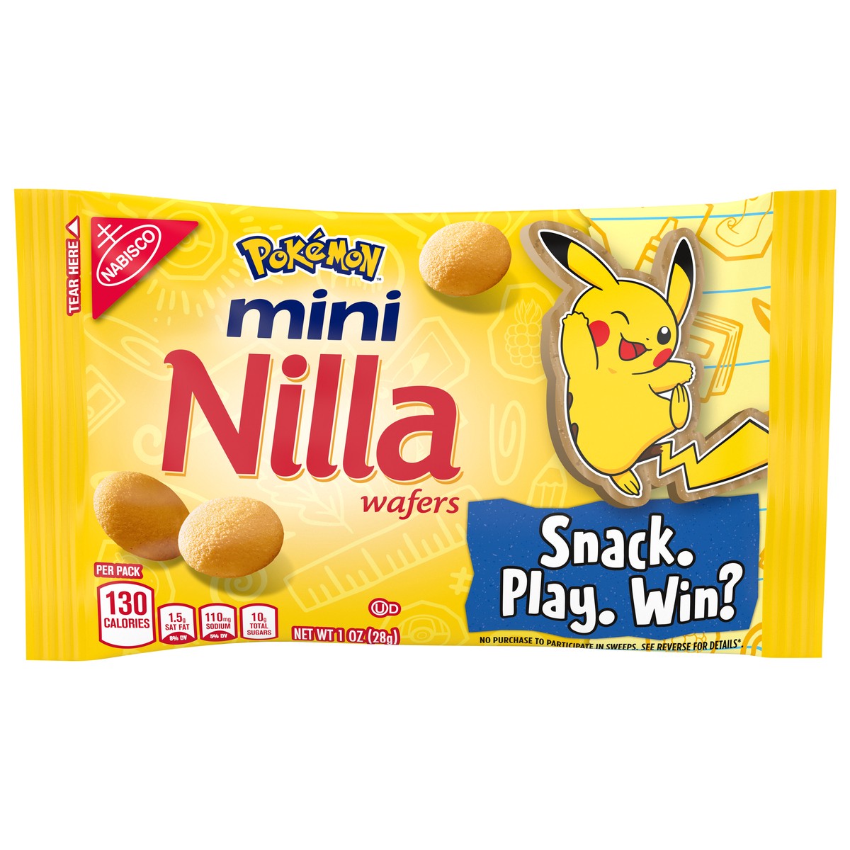 slide 1 of 5, Nabisco Nilla Pokemon Mini Nilla Wafers 1 oz, 1 oz