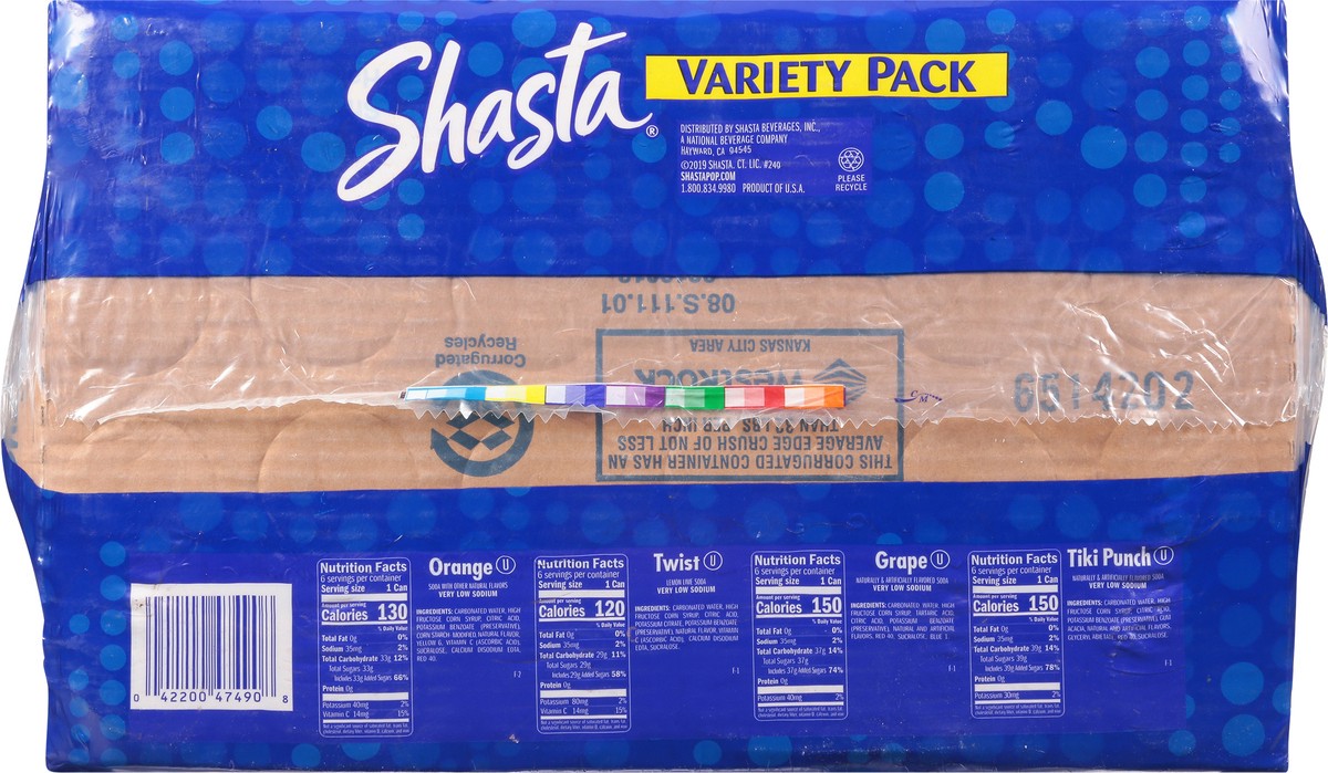 slide 13 of 13, Shasta Variety Pack Soda - 24 ct, 24 ct