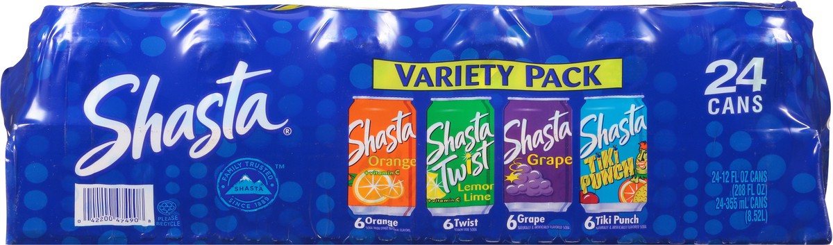 slide 4 of 13, Shasta Variety Pack Soda - 24 ct, 24 ct