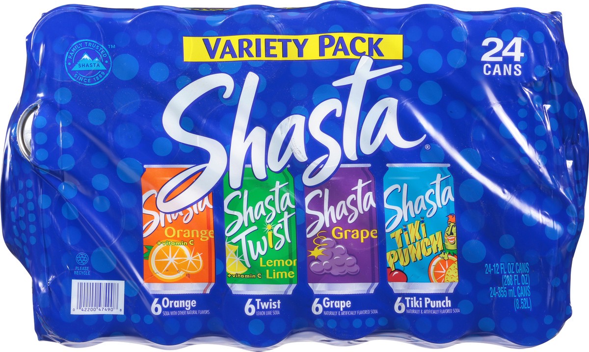 slide 12 of 13, Shasta Variety Pack Soda - 24 ct, 24 ct