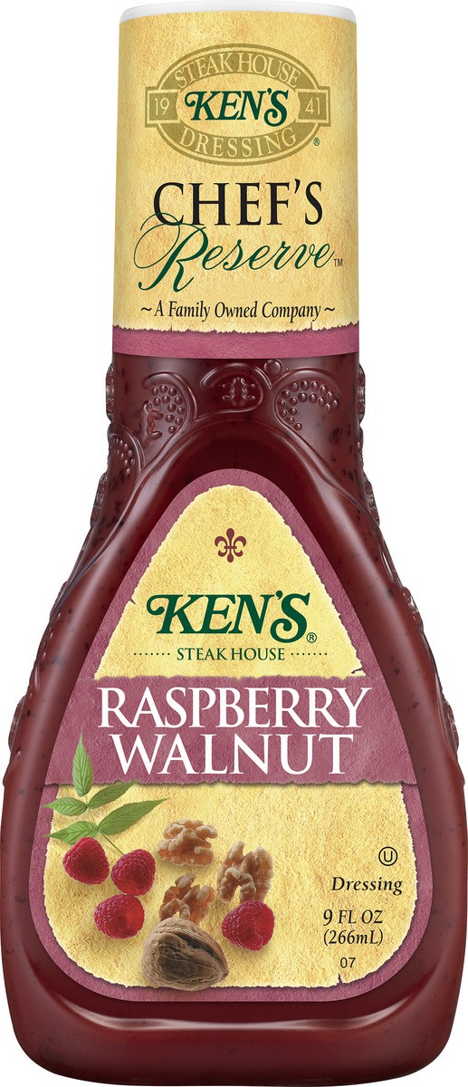 slide 8 of 11, Ken's Steak House Chef's Reserve Raspberry Walnut Dressing 9 oz, 9 oz