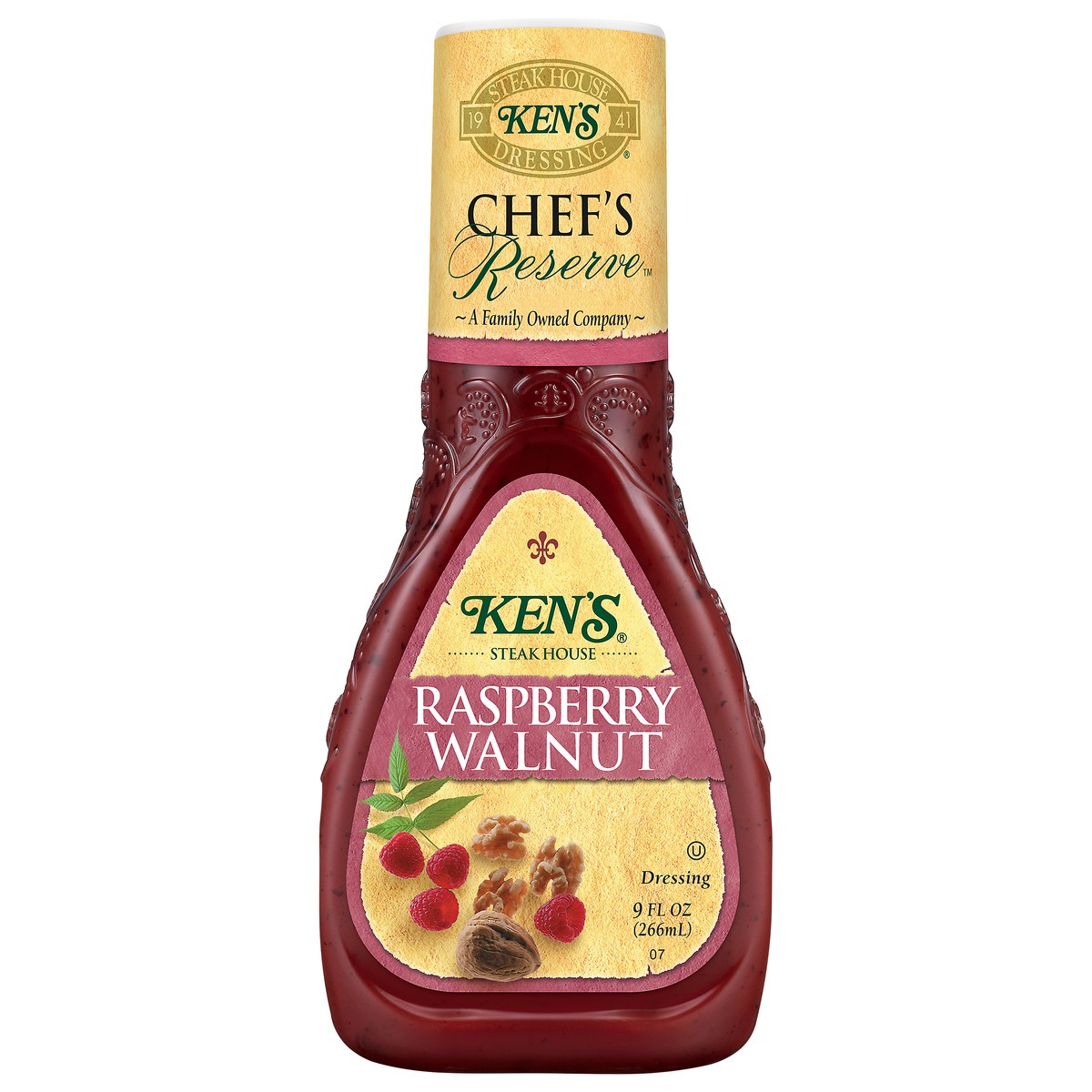 slide 1 of 11, Ken's Steak House Chef's Reserve Raspberry Walnut Dressing 9 fl oz, 9 fl oz