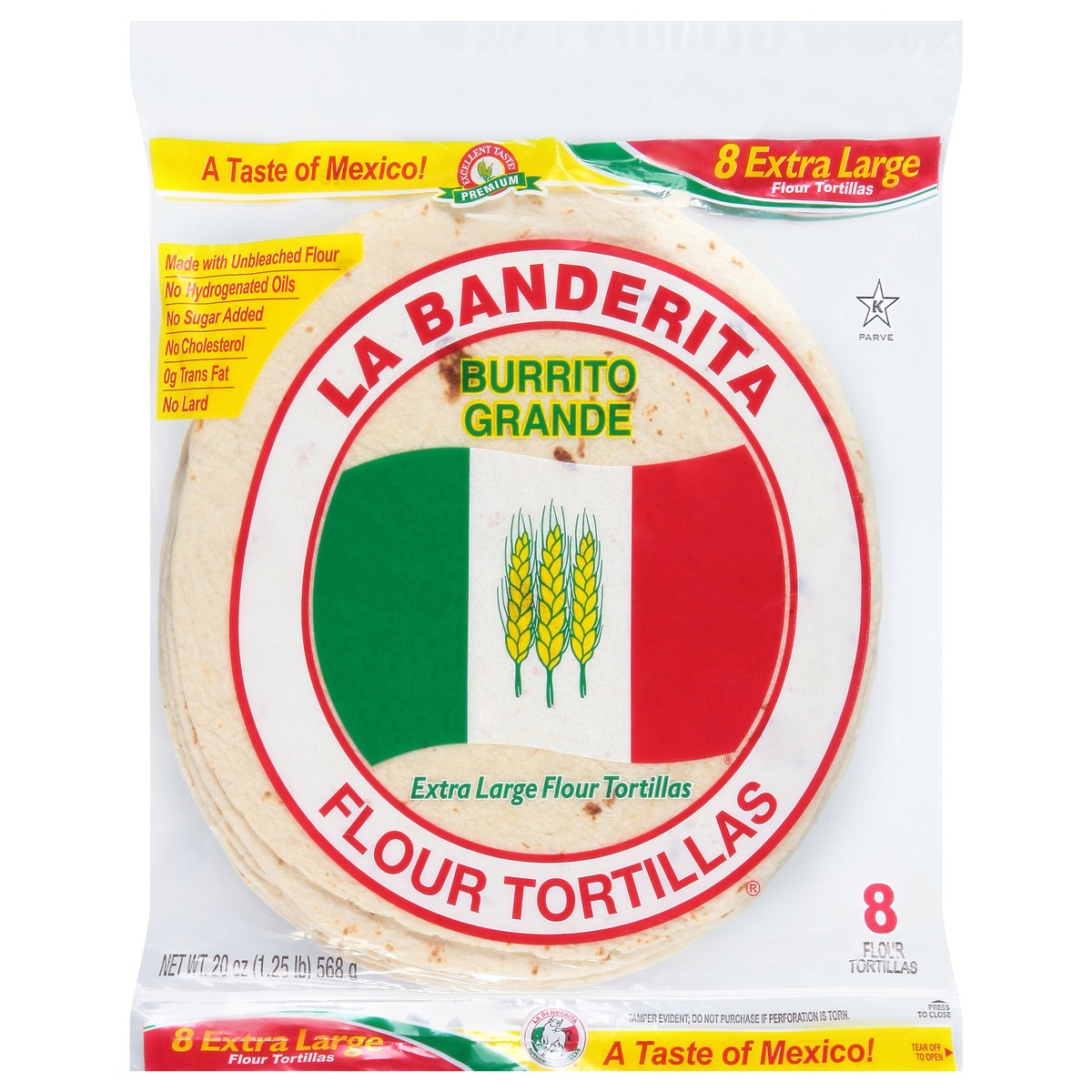 La Banderita Burrito Grande Extra Large Flour Tortilla 8 ct Shipt