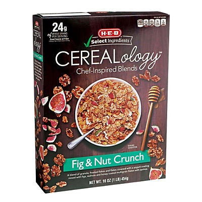 slide 1 of 1, H-E-B Select Ingredients Cerelology Fig & Nut Crunch, 16 oz