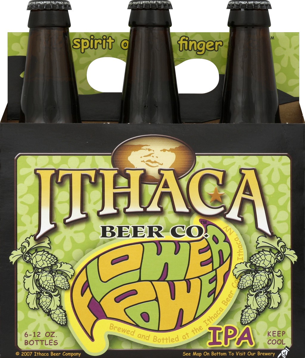 slide 4 of 4, Ithaca Cold-Crafted Ale - India Pale Flower Power, 6 ct; 12 oz