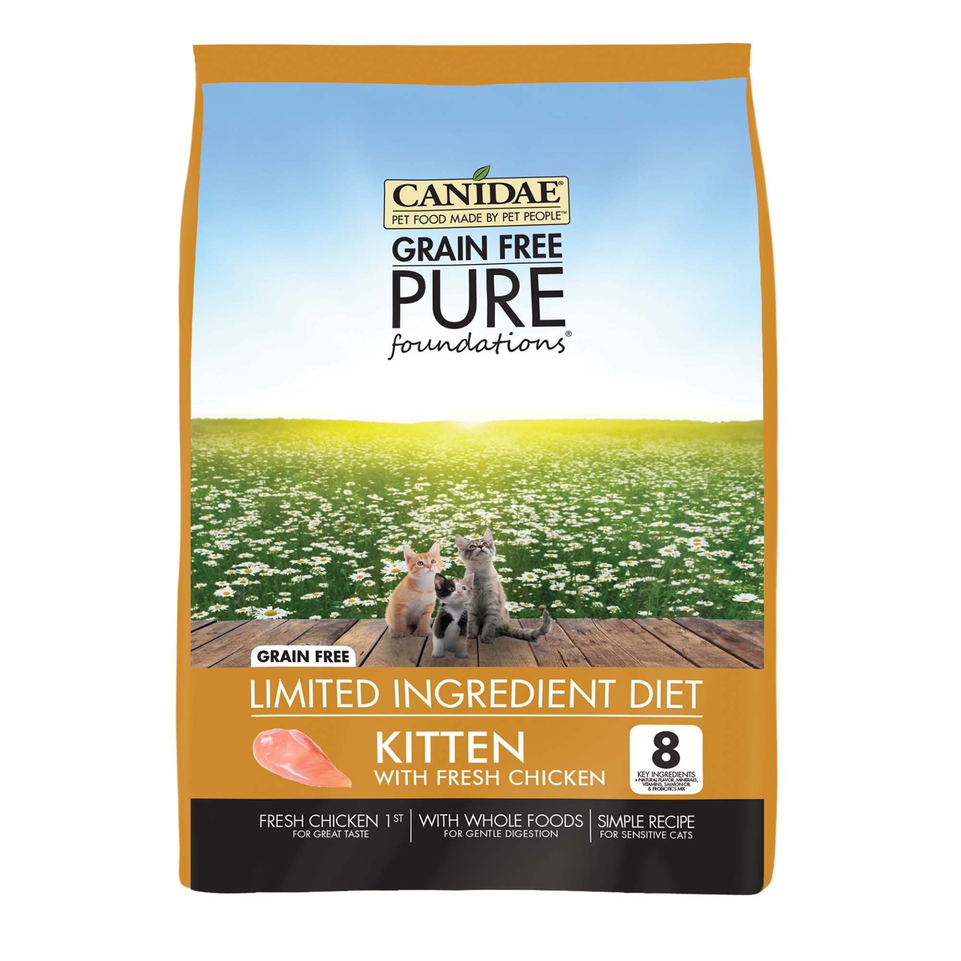 slide 1 of 1, CANIDAE Grain Free PURE Foundations Kitten Formula Made with Chicken, 5 lb