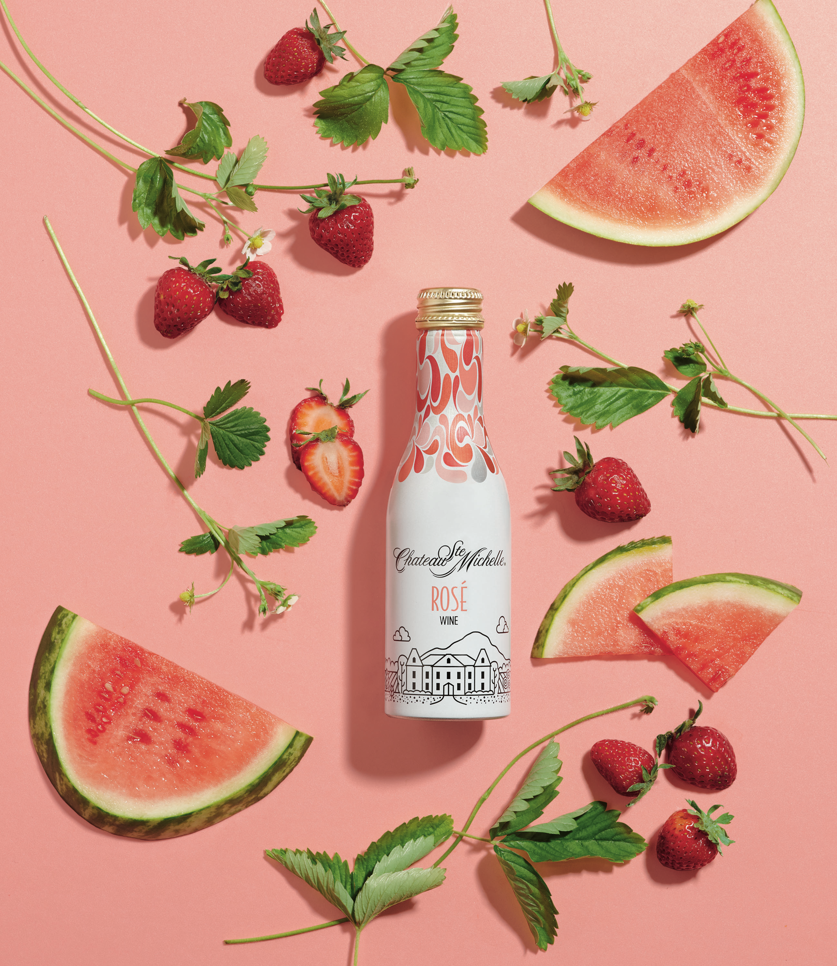 slide 2 of 8, Chateau Ste. Michelle Rosé Wine, 2-pack Aluminum Bottle, 250 mL, 250 ml