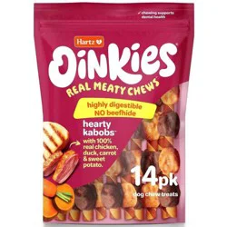 Oinkies Hearty Kabobs Dog Chew Treats - 14 ct