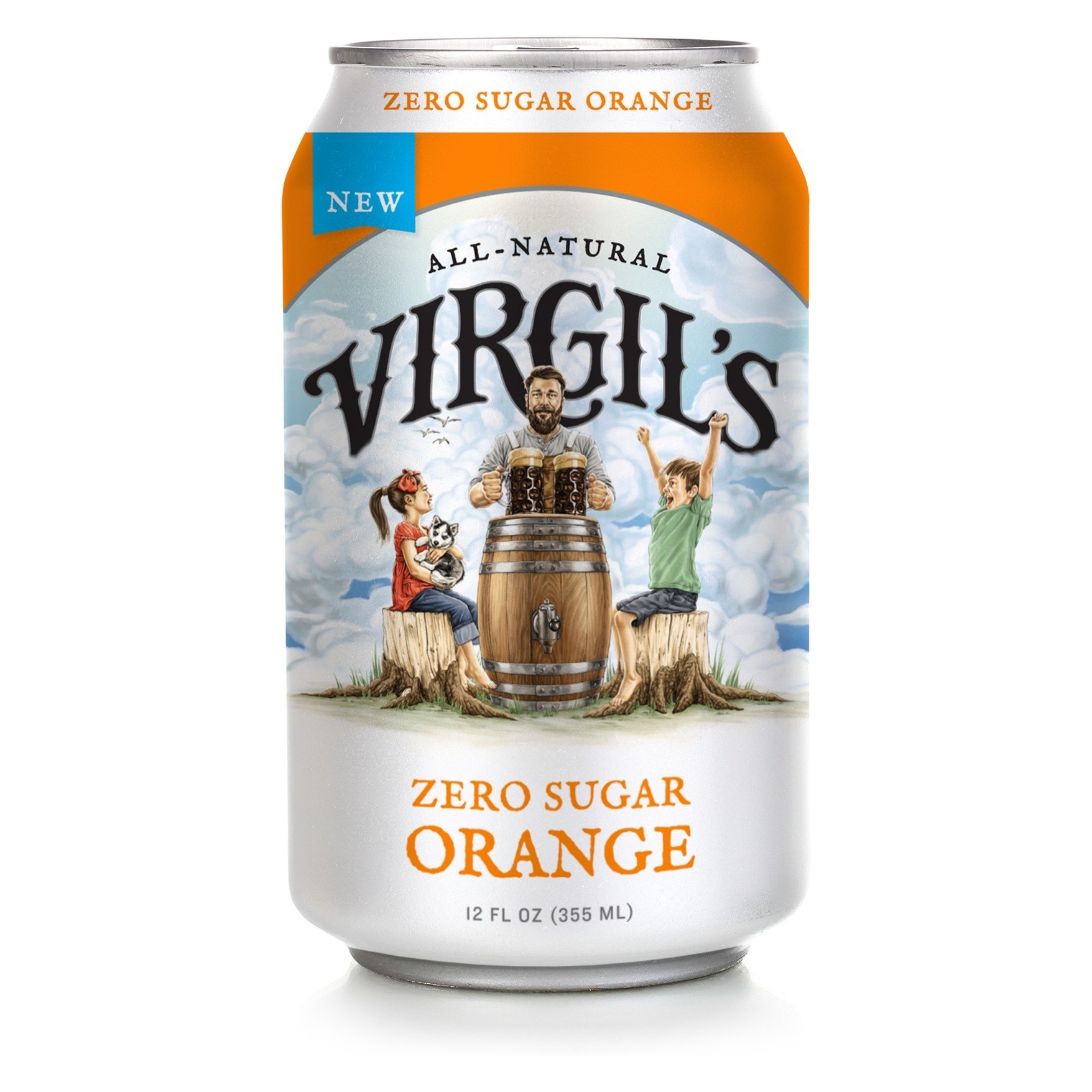 slide 1 of 1, Virgil's Zero Sugar Orange /, 6 ct; 12 fl oz